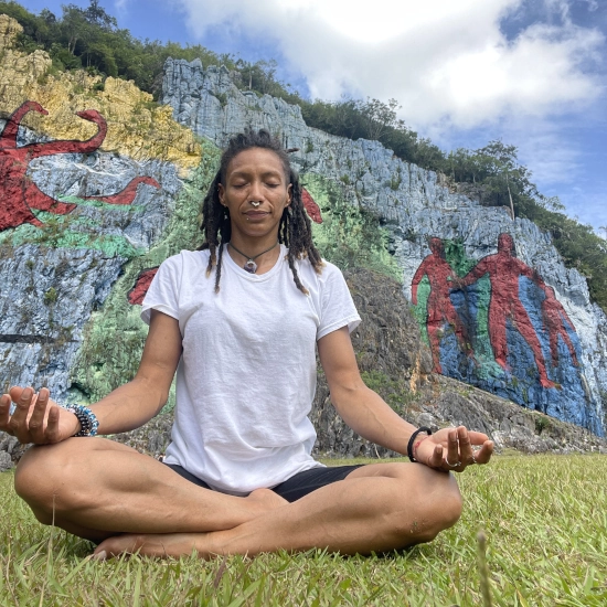 Feather Marie, yoga and wellness coach at Indigo Feathers